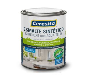Esmalte sintético 1/4 galón Cereluxe Aqua Tech azul pacífico brillante Ceresita