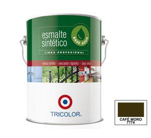 Esmalte sintético 1 galón Profesional café moro brillante Tricolor