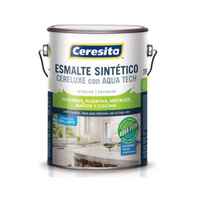 Esmalte sintético 1 galón Cereluxe Aqua Tech bermellón brillante Ceresita