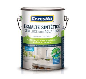 Esmalte sintético 1 galón Cereluxe Aqua Tech bermellón brillante Ceresita