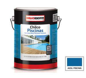 Pintura para piscina 1 galón Chilco azul piscina satín Chilcorrofin