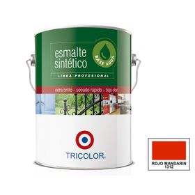 Esmalte sintético 1 galón Profesional rojo mandarín brillante Tricolor