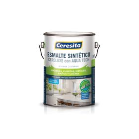 Esmalte sintético 1 galón Cereluxe Aqua Tech negro brillante Ceresita
