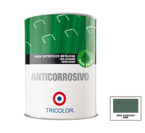 Anticorrosivo al agua 1/4 galón gris verdoso mate Tricolor