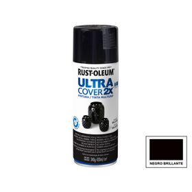 Pintura spray 430 ml Ultra cover 2X negro brillante Rust-Oleum