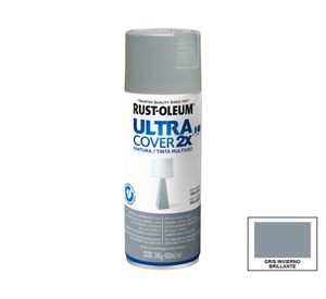 Pintura spray 430 ml Ultra cover 2X gris invierno brillante Rust-Oleum