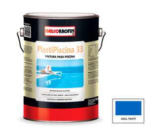 Pintura para piscina 1 galón Plastipiscina 33 azul tahití satín Chilcorrofin
