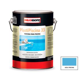 Pintura para piscina 1 galón Plastipiscina 33 azul piscina satín Chilcorrofin