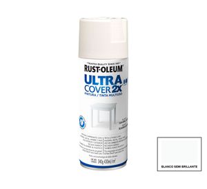 Pintura spray 340 gr Ultra Cover 2X blanco satín