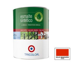 Esmalte sintético 1/4 galón Profesional rojo mandarín brillante Tricolor