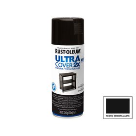 Pintura spray 430 ml Ultra cover 2X negro semi brillante Rust-Oleum
