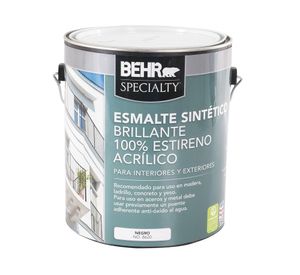 Esmalte sintético 1 galón Specialty negro brillante Behr