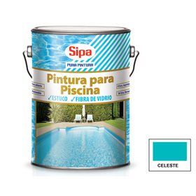Pintura para piscina 1 galón celeste Sipa