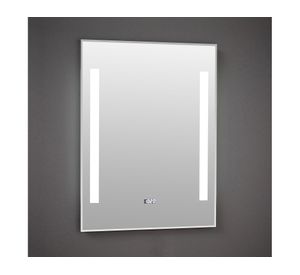 Espejo LED con reloj 60 cm