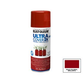 Pintura spray 430 ml Ultra cover 2X rojo colonial brillante Rust-Oleum