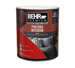 Esmalte al agua interior blanco mate Behr Premium Galón