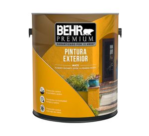 Esmalte al agua 1 galón Premium Exterior blanco mate Behr