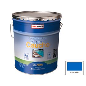 Pintura para piscina 1 tineta Súper caucho azul tahití mate Chilcorrofin