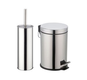 Basurero pedal 5 litros + escobilla WC Cotidiana