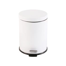 Basurero pedal 5 litros blanco Cotidiana