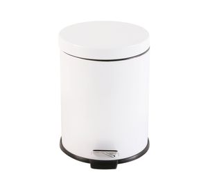 Basurero pedal 5 litros blanco Cotidiana