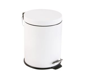Basurero pedal 5 litros blanco Cotidiana