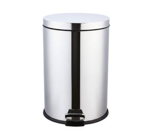 Basurero tapa y pedal 17.5 litros inox Cotidiana
