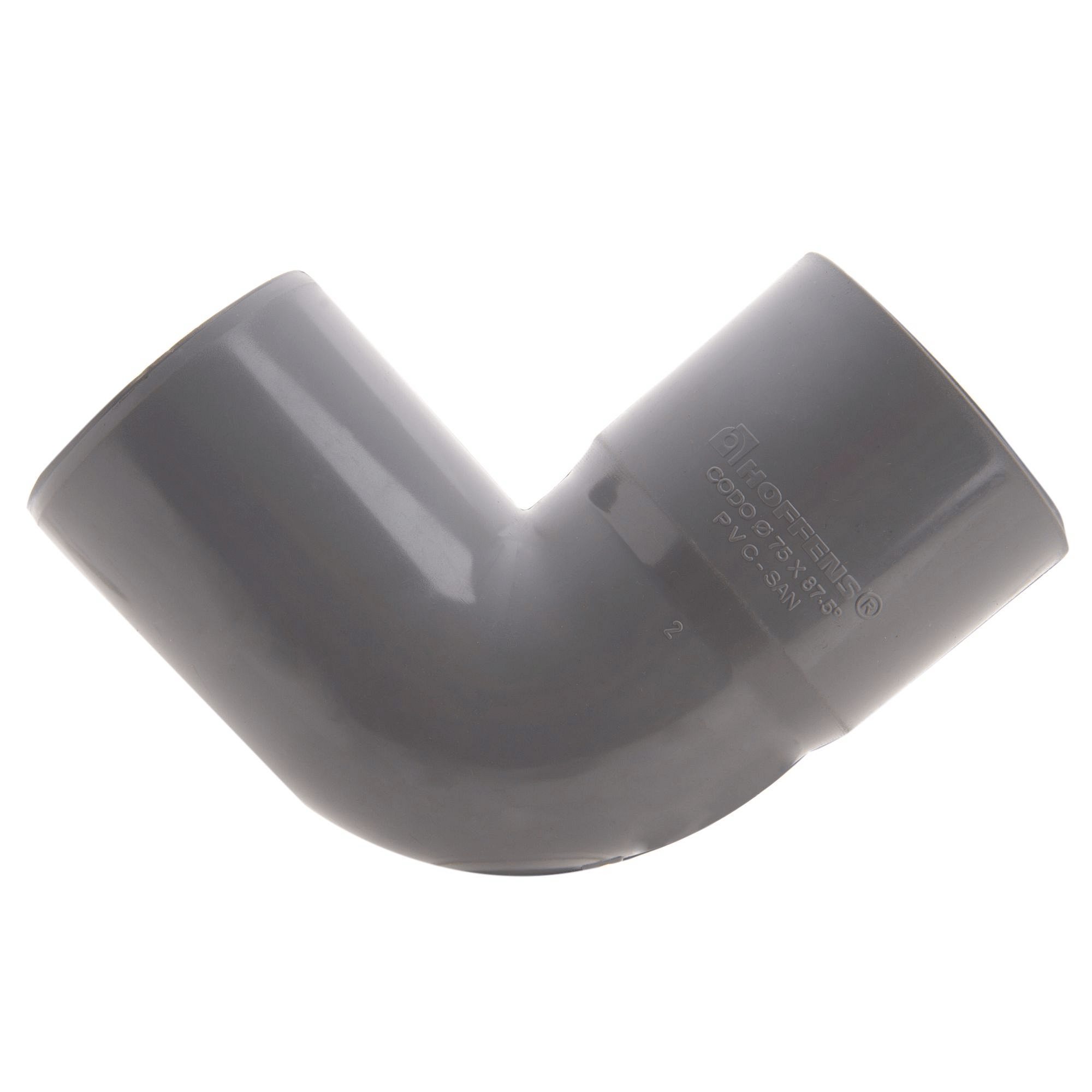 Codo pvc sanitario 87,5º 75 mm Hoffens