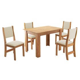 Juego de comedor 4 personas rectangular Palace amedoa