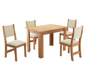 Juego de comedor 4 personas rectangular Palace amedoa