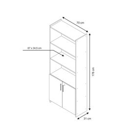 Librero Belice blanco Home Mobili