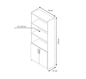Librero Belice blanco Home Mobili