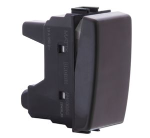 Pulsador unipolar na 10 amp grafito Bticino