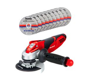 Esmeril angular TE-AG 115/750W DP + 10 discos KWB