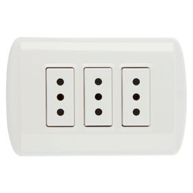 Toma corriente triple 10 a modus blanco Bticino