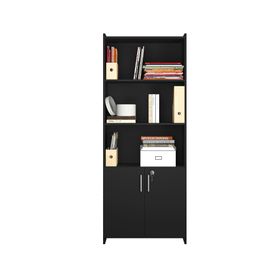 Librero Bahamas negro 2 puertas