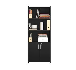 Librero Bahamas negro 2 puertas