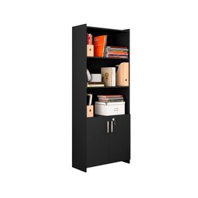 Librero Bahamas negro 2 puertas