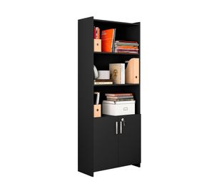 Librero Bahamas negro 2 puertas
