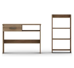 Escritorio 1 cajón + librero 4 niveles Almendra Altavision