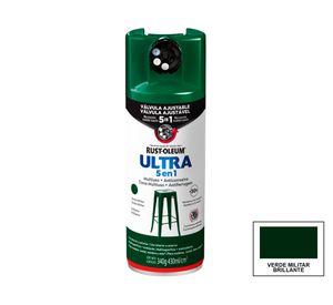 Pintura spray 340 g Ultra 5 en 1 verde militar brillante