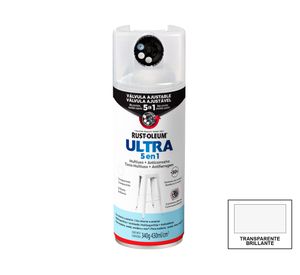 Pintura spray 340 g Ultra 5 en 1 transparente brillante