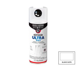 Pintura spray 340 g Ultra 5 en 1 blanco satín