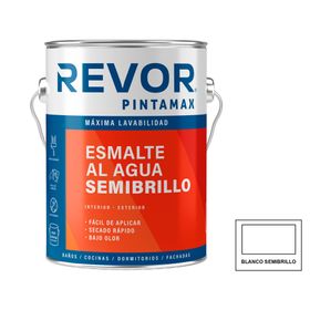 Esmalte al agua blanco semi brillante 1 gl