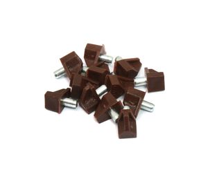 Soporte repisa 1,5 cm móvil café 100 unidades Dvp