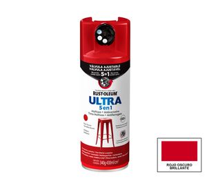 Pintura spray 340 g Ultra 5 en 1 rojo oscuro brillante