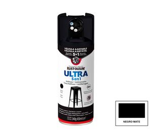 Pintura spray 340 g Ultra 5 en 1 negro mate