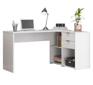 Escritorio Jean blanco 2 cajones