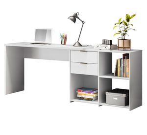 Escritorio Jean blanco 2 cajones