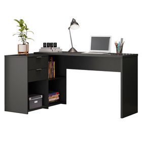 Escritorio London  negro 2  cajones